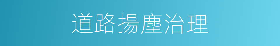 道路揚塵治理的同義詞