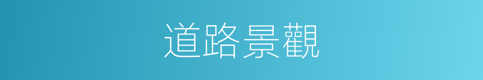 道路景觀的同義詞