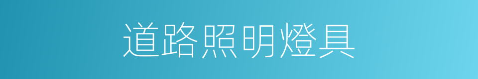 道路照明燈具的同義詞