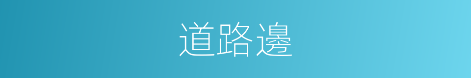 道路邊的同義詞