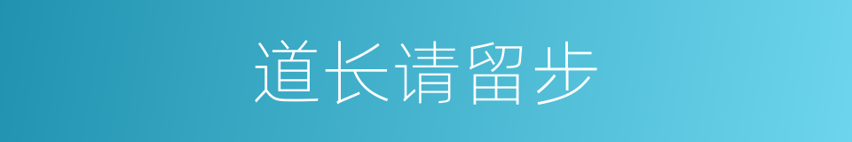 道长请留步的同义词