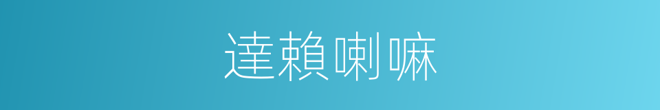 達賴喇嘛的意思