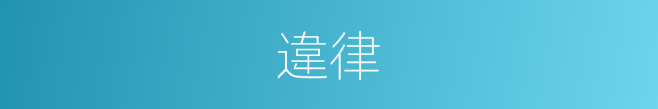 違律的意思