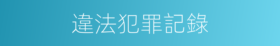 違法犯罪記錄的同義詞