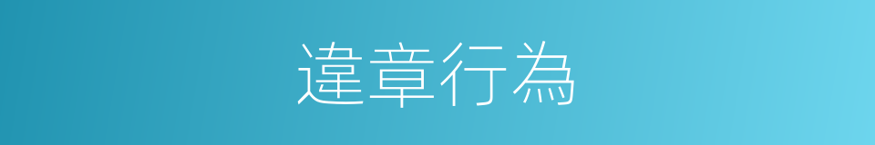 違章行為的意思