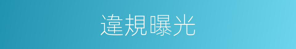 違規曝光的同義詞