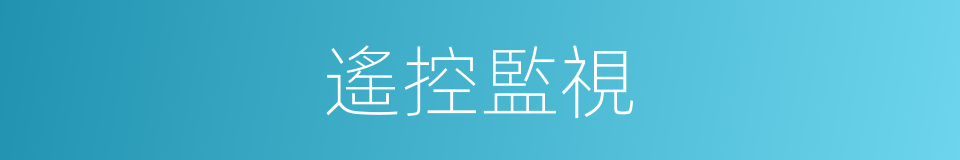 遙控監視的同義詞