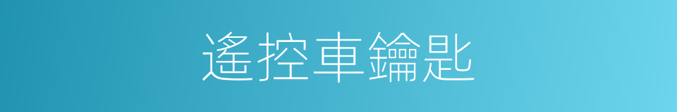 遙控車鑰匙的同義詞