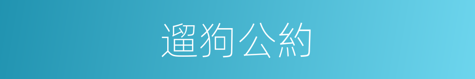 遛狗公約的同義詞