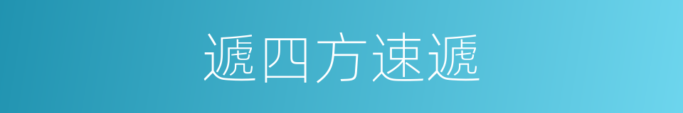 遞四方速遞的同義詞