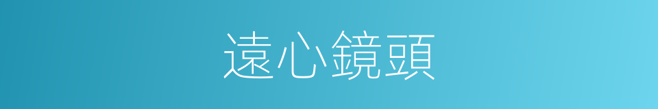 遠心鏡頭的同義詞