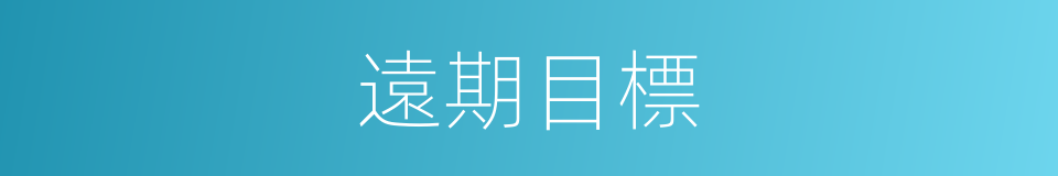 遠期目標的同義詞