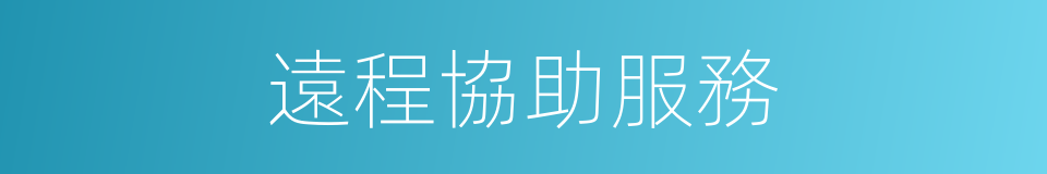 遠程協助服務的同義詞