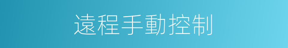 遠程手動控制的同義詞