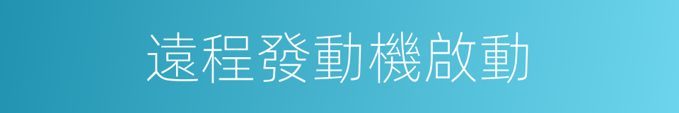 遠程發動機啟動的同義詞