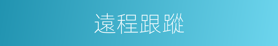遠程跟蹤的同義詞