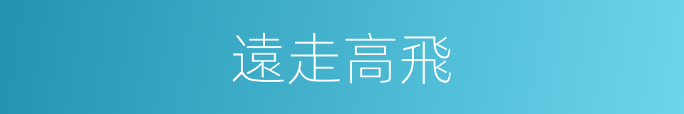 遠走高飛的意思