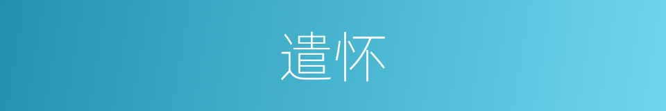 遣怀的意思