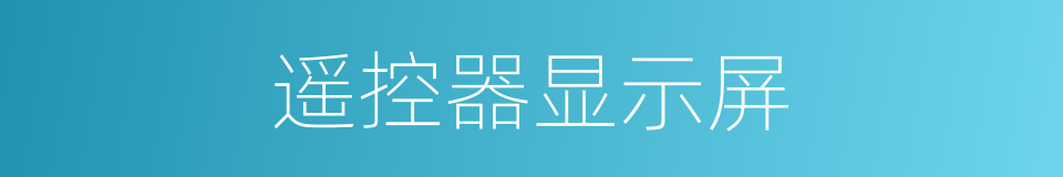 遥控器显示屏的同义词