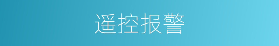 遥控报警的同义词