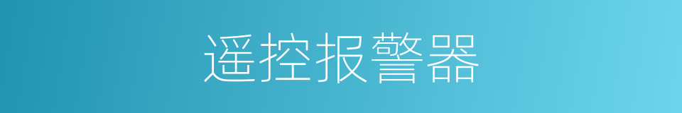 遥控报警器的同义词