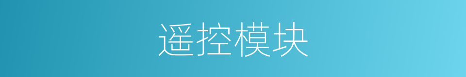 遥控模块的同义词