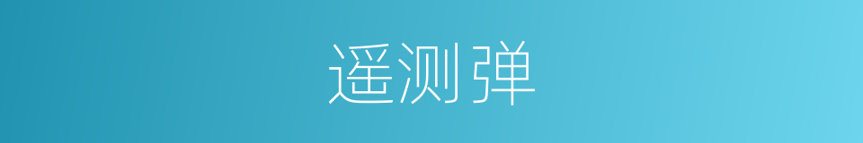 遥测弹的同义词