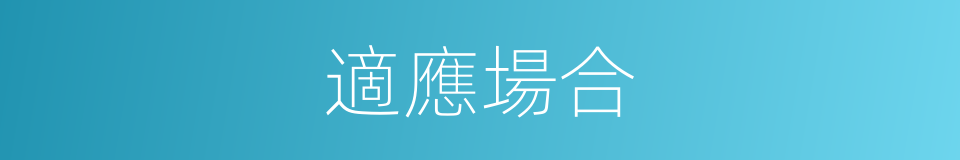 適應場合的同義詞