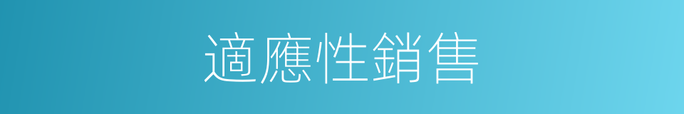 適應性銷售的同義詞