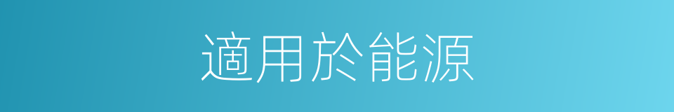 適用於能源的同義詞