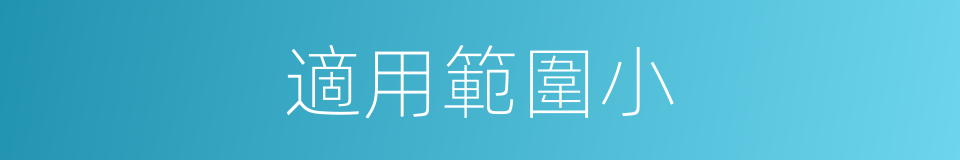 適用範圍小的同義詞