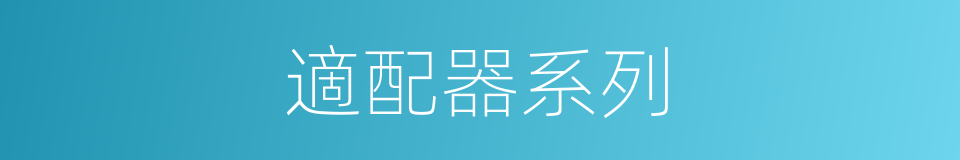 適配器系列的同義詞