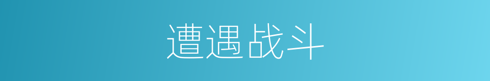 遭遇战斗的意思