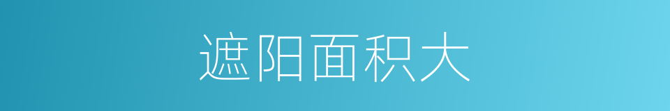 遮阳面积大的同义词