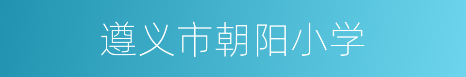 遵义市朝阳小学的同义词