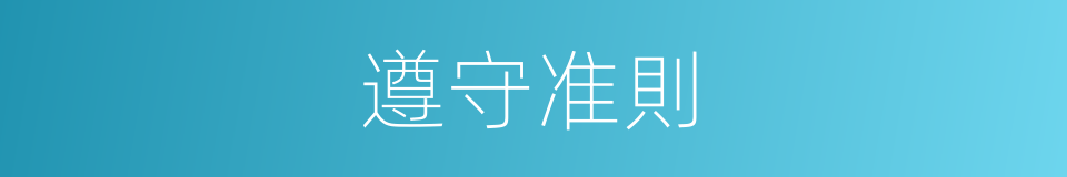 遵守准則的同義詞