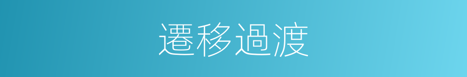 遷移過渡的同義詞