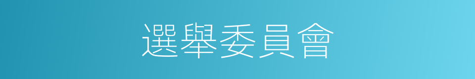 選舉委員會的同義詞