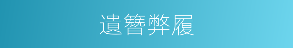 遺簪弊履的意思
