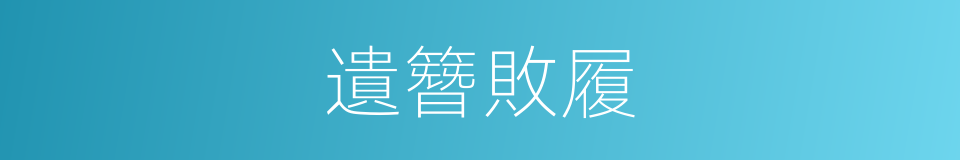 遺簪敗履的意思