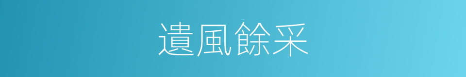 遺風餘采的意思