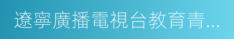 遼寧廣播電視台教育青少頻道的同義詞