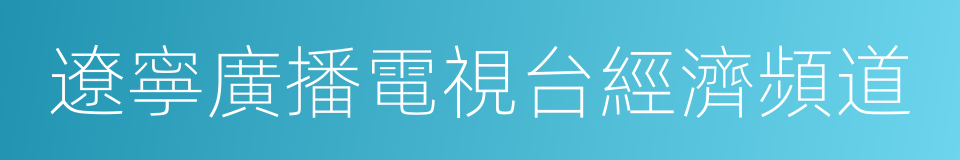 遼寧廣播電視台經濟頻道的同義詞