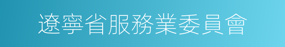 遼寧省服務業委員會的同義詞