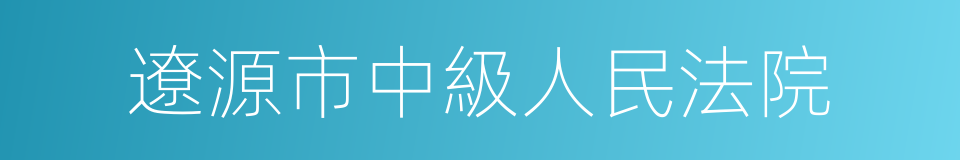 遼源市中級人民法院的同義詞