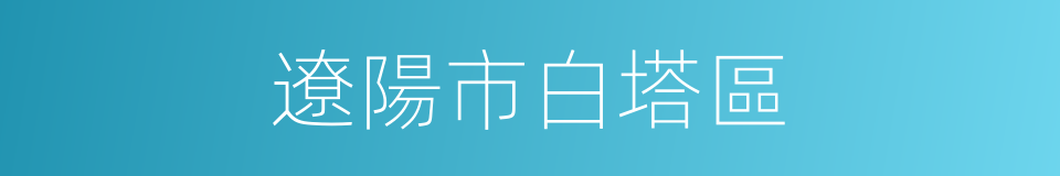 遼陽市白塔區的同義詞