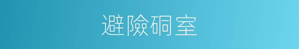 避險硐室的同義詞