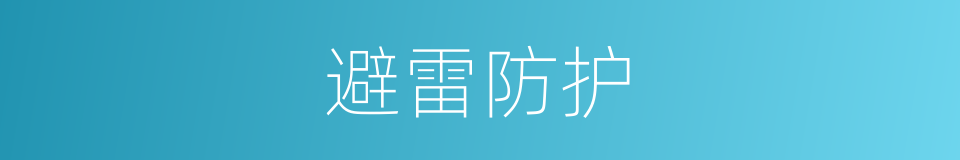 避雷防护的同义词