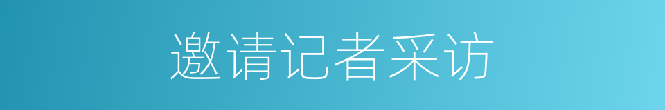 邀请记者采访的同义词