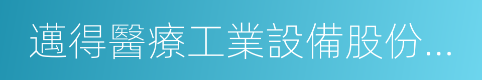 邁得醫療工業設備股份有限公司的同義詞